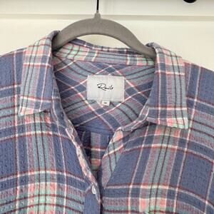 Rails Brady plaid shirt in blue mint rose M